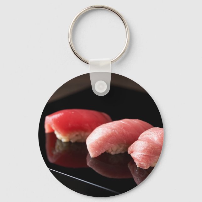 SUSHIMI Tuna & Fatty Tuna Sushi Trio Keychain (Front)