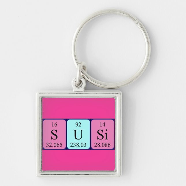 Susi periodic table name keyring (Front)