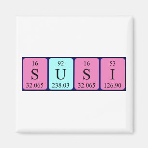 Susi periodic table name magnet