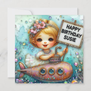 SUSIE ~ Birthday Card ~ Submarine ~
