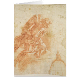Suspended angel and architectural sketch, c.1600