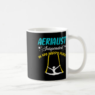 Suspended In My Happy Place Acrots Yoga Coffee Mug