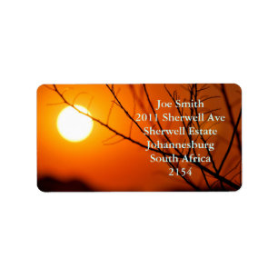 Suspended sunset label