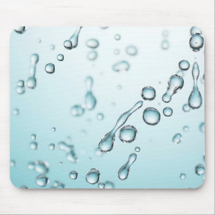 Suspended Water Droplets Aqua Mouse Pad