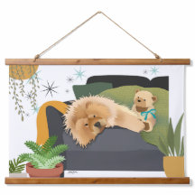 BEARLY AWAKE - CHOW bois tapisserie