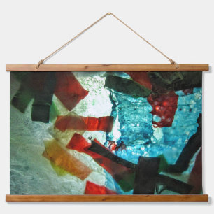 Suspendue Bleu abstrait bois tapisserie tapisserie murale, C