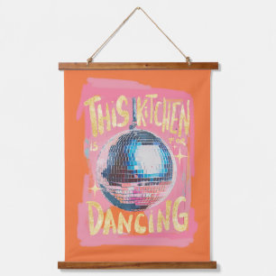 Suspendue Cette cuisine est faite pour danser Tapisserie mur