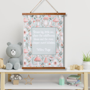Suspendue Champignons Baby Nursery Bois Taché Tapisserie mur