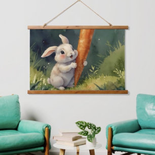 Suspendue Meadow Bunny Dreams : Tapisserie Whimsical