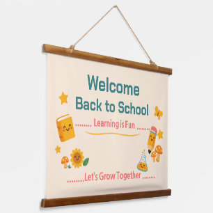 Suspendue Retour à l'école Tapisserie Bienvenue Décoration d