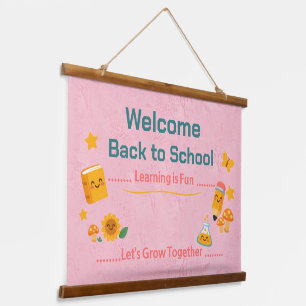 Suspendue Retour à l'école Tapisserie Bienvenue Décoration d
