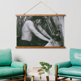 Suspendue Surfer en bambou Douche en bois tapissé Tapisserie