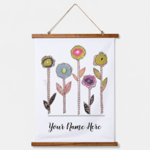 Suspendue Tapisserie - Cinq Fleurs Simples