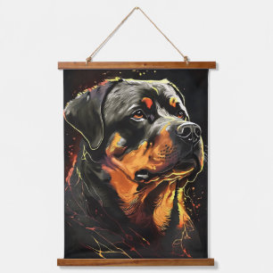 Suspendue tapisserie citation minimaliste chien mural suspen