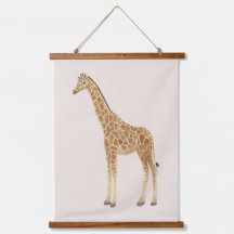 Tapisserie d'art pour nurserie de girafe