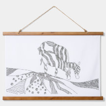 Tapisserie de croquis simple d'art abstrait