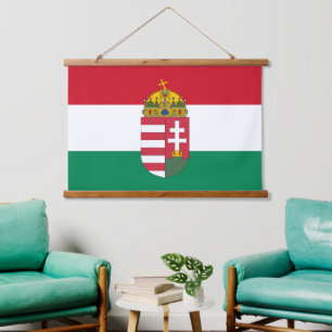 Suspendue Tapisserie de Hongrie patriotique, encadré drapeau