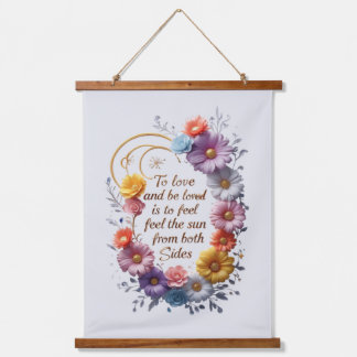 Suspendue Tapisserie de la Saint Valentin avec une citation 