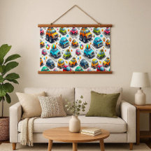 Tapisserie encadrée en bois pour enfants colorée d