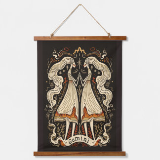 Suspendue Tapisserie Gemini Celestial Zodiac Art