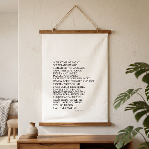 Suspendue Tapisserie Inspirante «Dieu est avec toi» Blanc