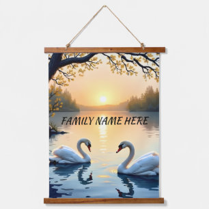 Suspendue Tapisserie Swan Couple