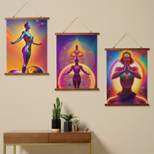 Suspendue Yoga spirituel accrochant la tapisserie