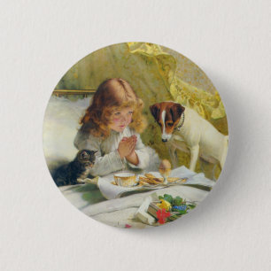 Suspense by Charles Burton Barber 2 Inch Round Button