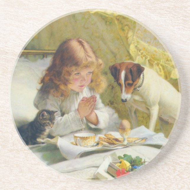 Suspense by Charles Burton Barber Coaster (Front)