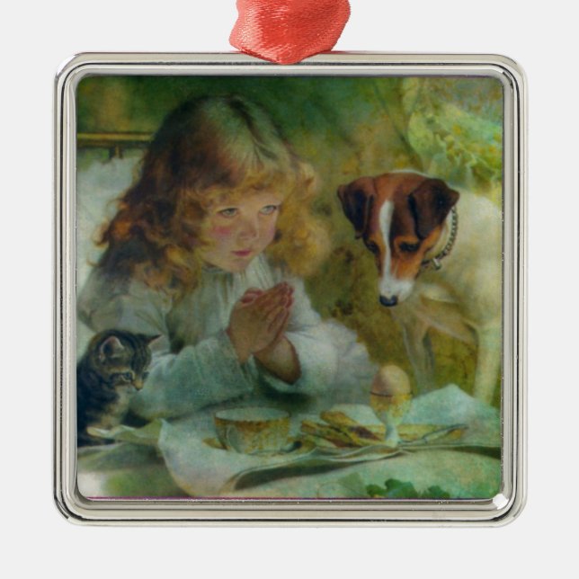 Suspense, Grunge Digital Art Metal Ornament (Front)