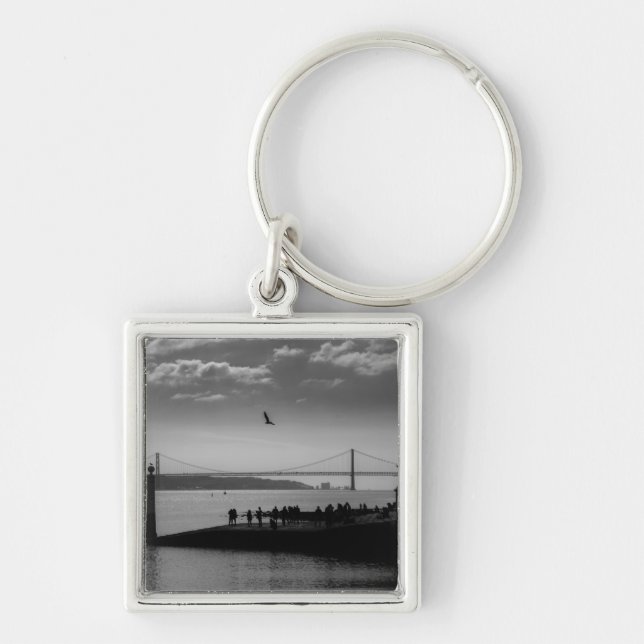 Suspension Bridge in Lisbon Keychain (Front)