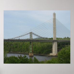 Suspension Bridge Maine Poster