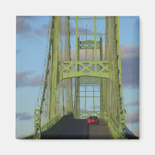 Suspension bridge onto Little Deer Isle Magnet