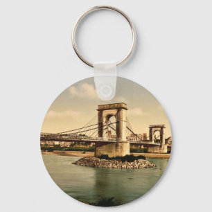 Suspension bridge over the Rhone, Avignon, Provenc Keychain