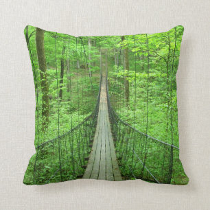 Suspension Bridge Throw Pillow