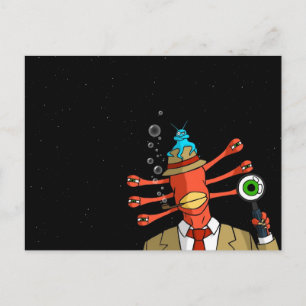 "Suspicious Alien" Postcard