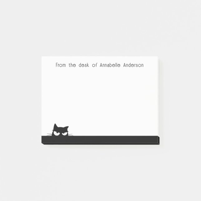 Suspicious Black Cat Personalize Notes (Front)