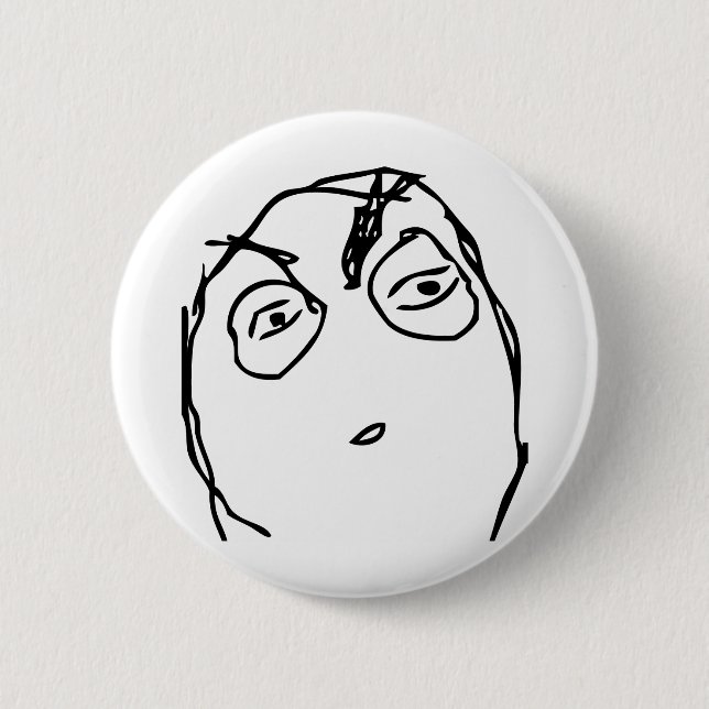 Suspicious Face 2 Inch Round Button (Front)