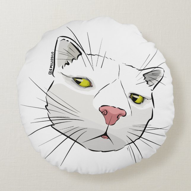 Suspicious  round pillow (Back)