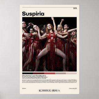 Suspiria Luca Guadagnino Minimalist Movie Vintag Poster