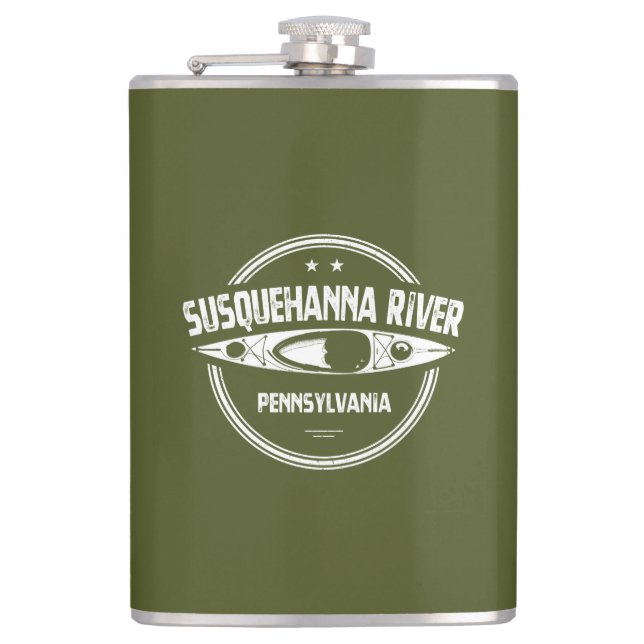 Susquehanna River, Pennsylvania Hip Flask (Front)