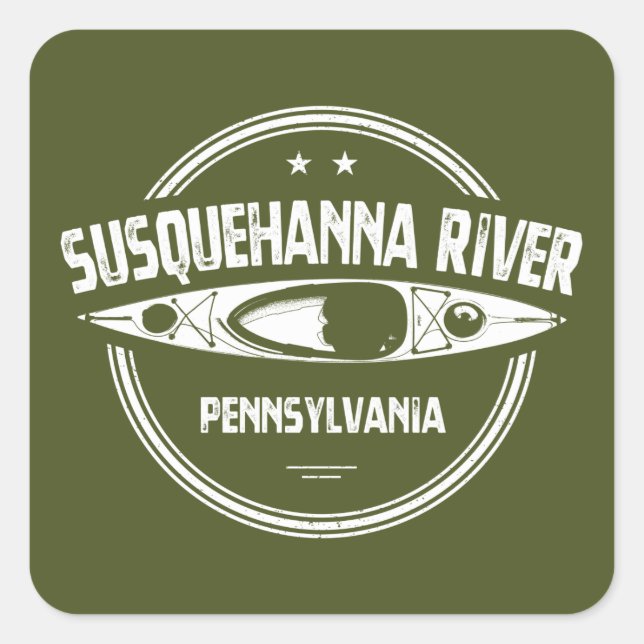 Susquehanna River, Pennsylvania Square Sticker (Front)