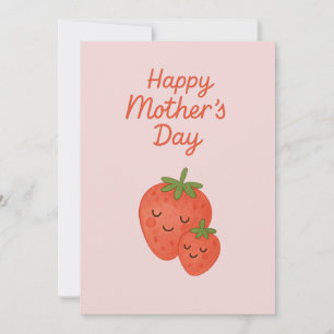 Süße Edbeeren- Mama und Kind- zum Muttertag Holiday Card