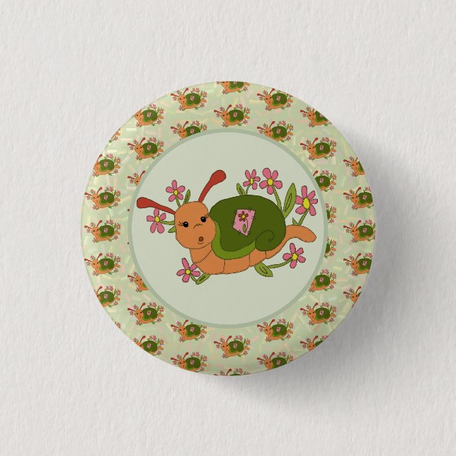 Süße Schnecke 1 Inch Round Button (Front)
