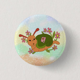 Süße Schnecke 1 Inch Round Button