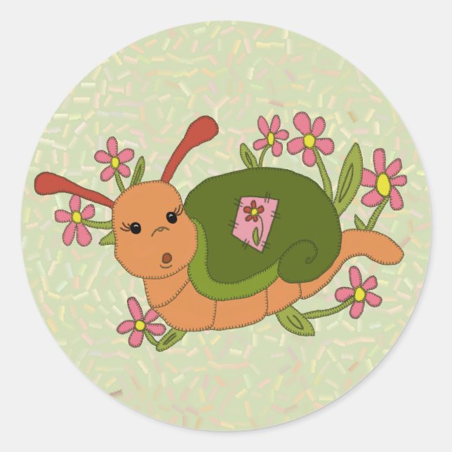 Süße Schnecke Classic Round Sticker (Front)