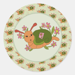 Süße Schnecke Classic Round Sticker