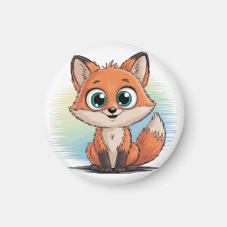 Süßer Fuchs Cartoon | Niedliche Tier Illustration Magnet