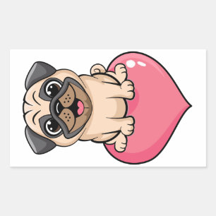 Süsser Mops Sticker