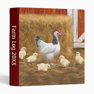 Sussex Chicken Mama Hen and Chicks Binder